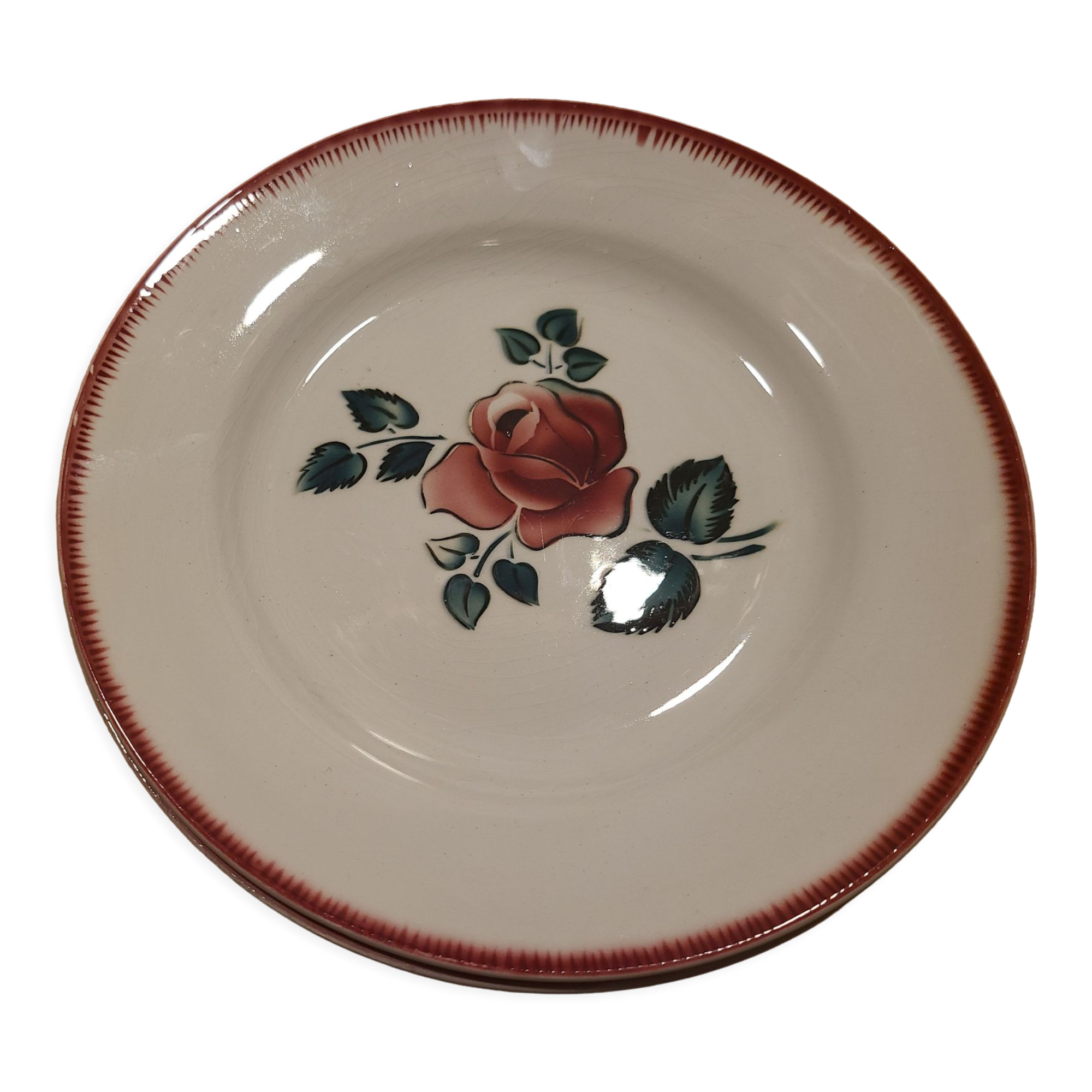 Flat plate Digoin Sarreguemines model Bagatelle