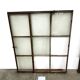 Old steel workshop skylight with opening.