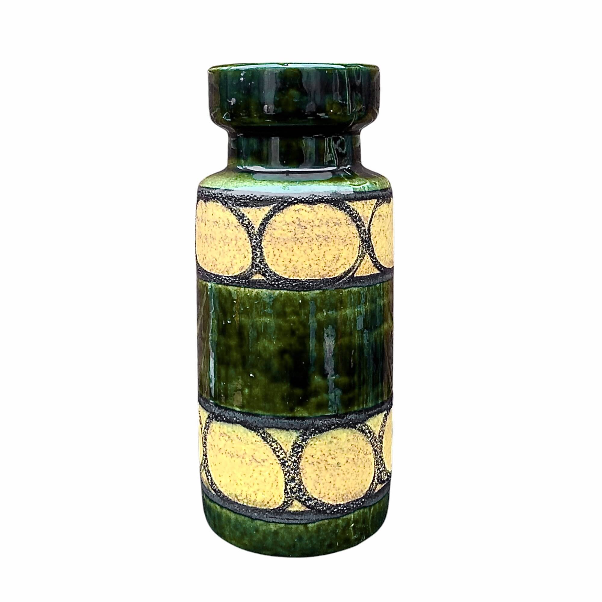 Vintage Scheurich Keramik Vase 517 - 30 - Fat Lava - West Germany