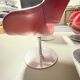 Lot de 4 fauteuils cuir rouge pivotants design contemporain