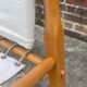 Vintage safari chair 1960s Denmark with canvas minimalist design