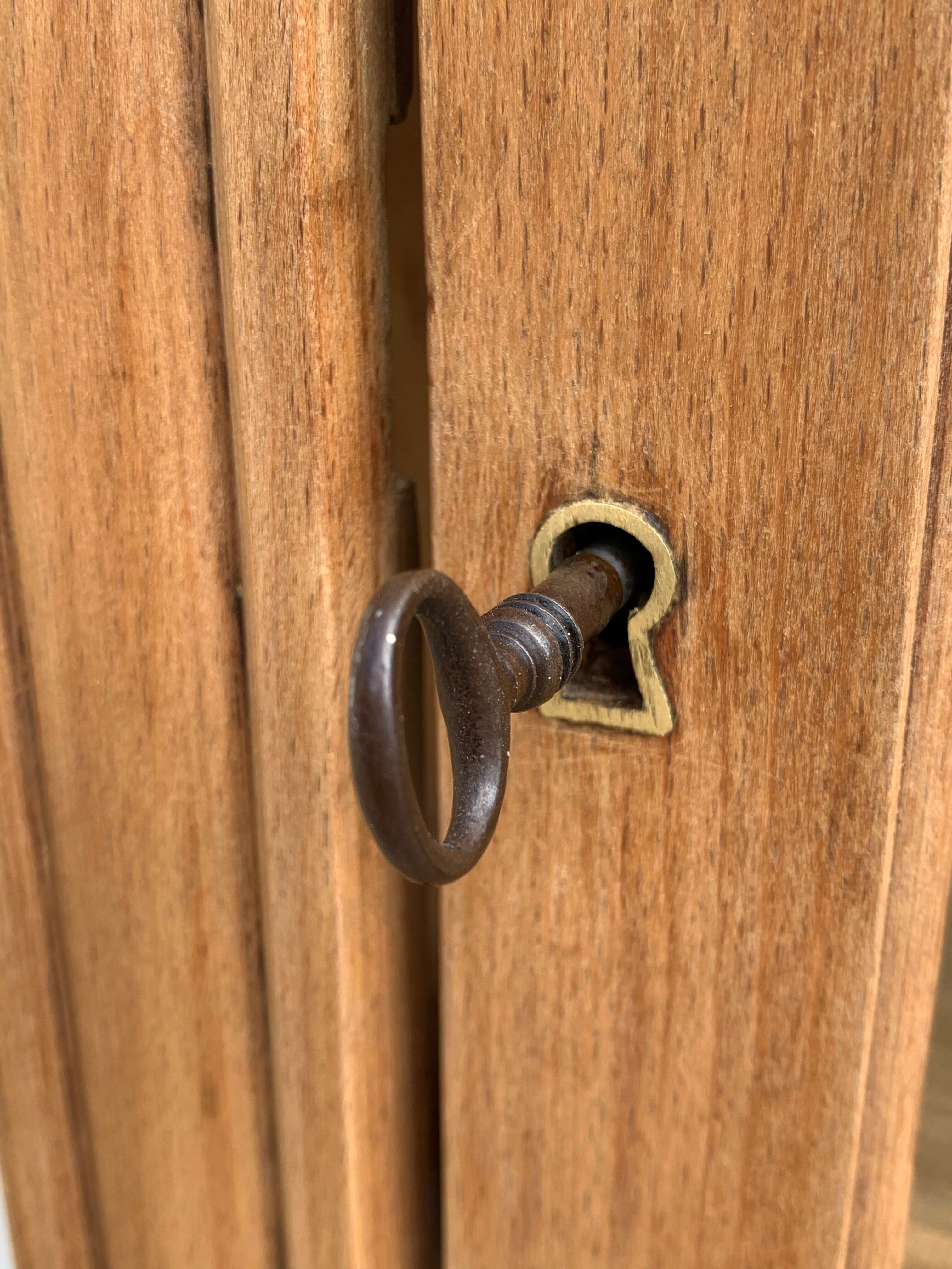 Art deco glass-glazed parisian wardrobe