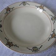 LARGE HOLLOW DISH TERRE DE FER CHARBONNIER SALINS part of a FLORA service