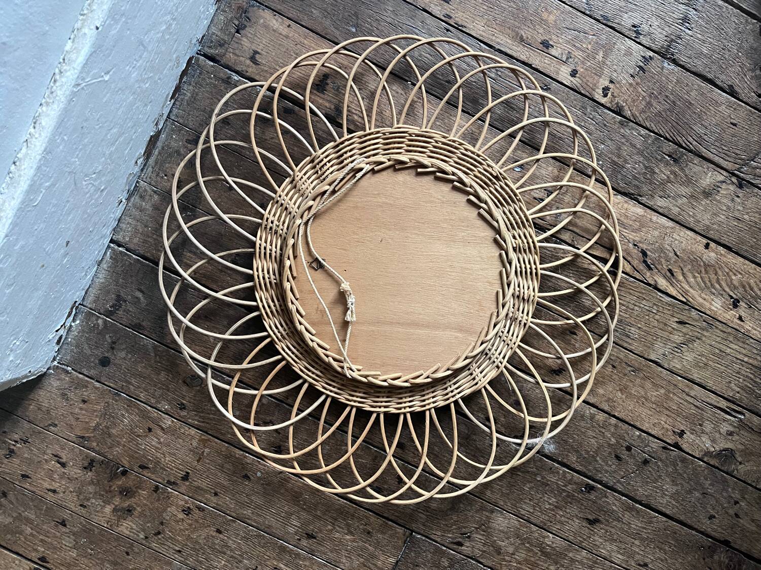Rattan mirror