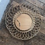 Rattan mirror