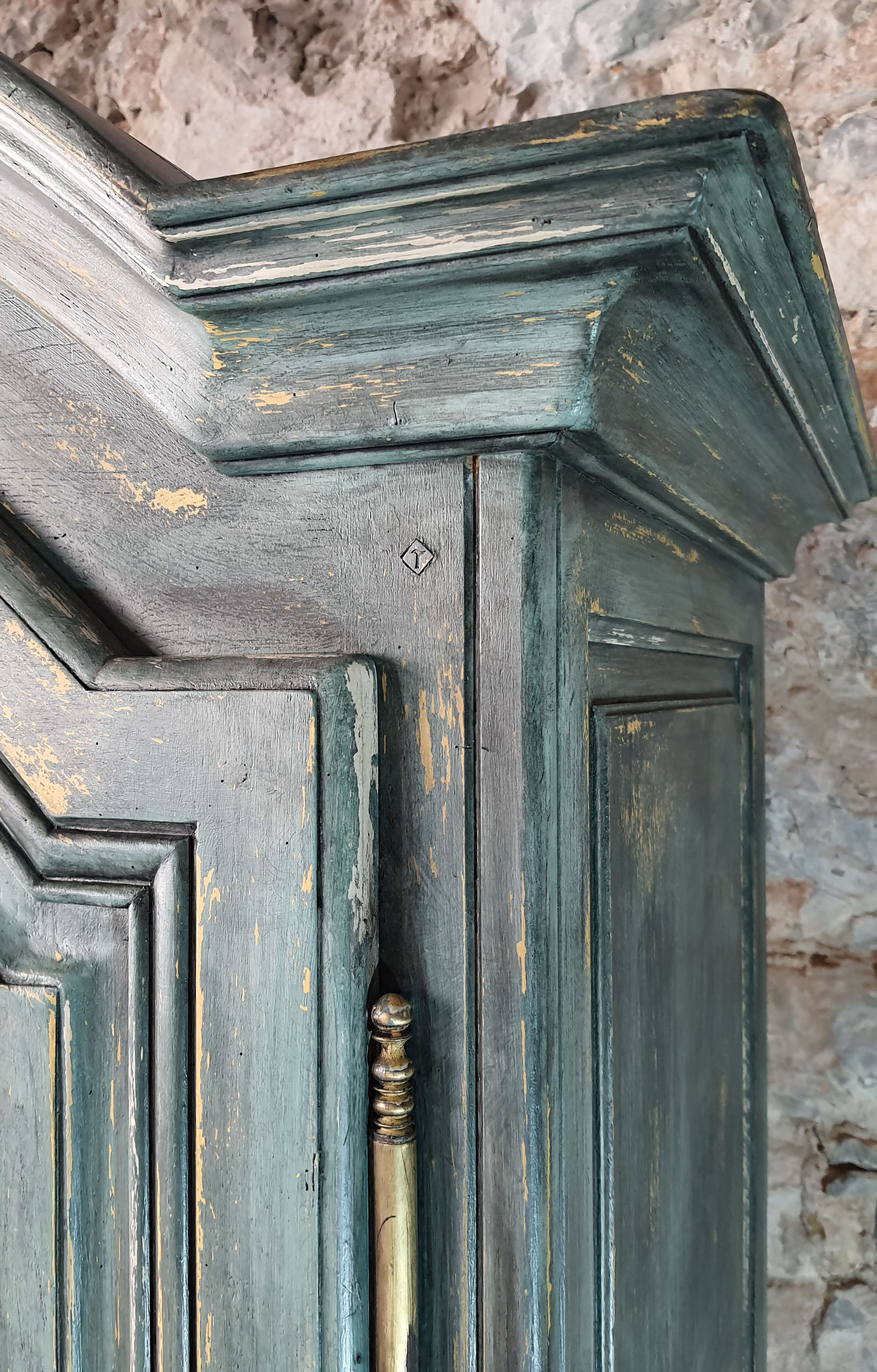 Wardrobe wardrobe de tonges shabby chic patinated