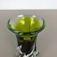 Large Vintage Green Brown Hand Blown Crystal Glass Vase by Joska, Germany, 1970s