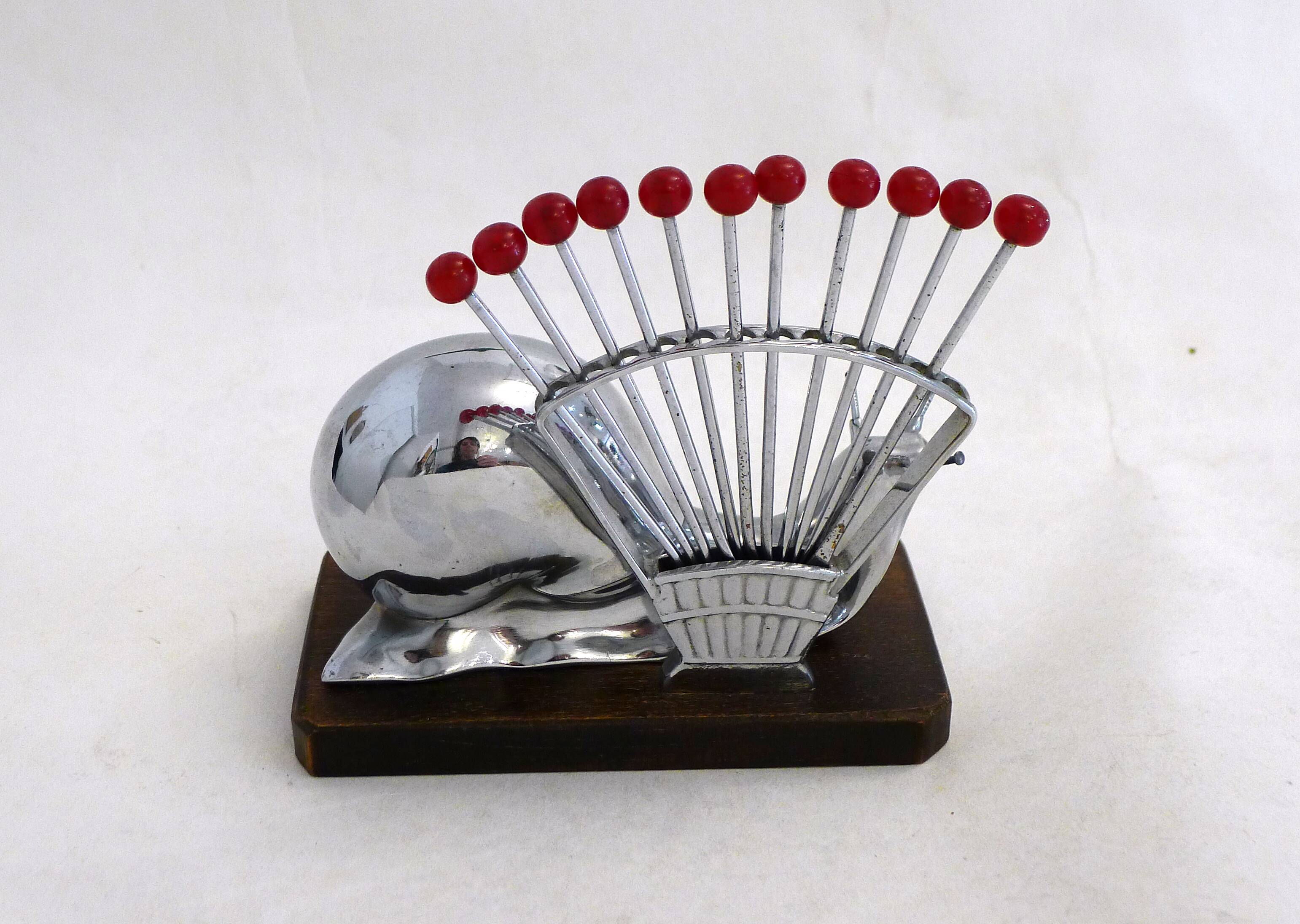 Set of snail forks / Art Deco aperitif 1930s
