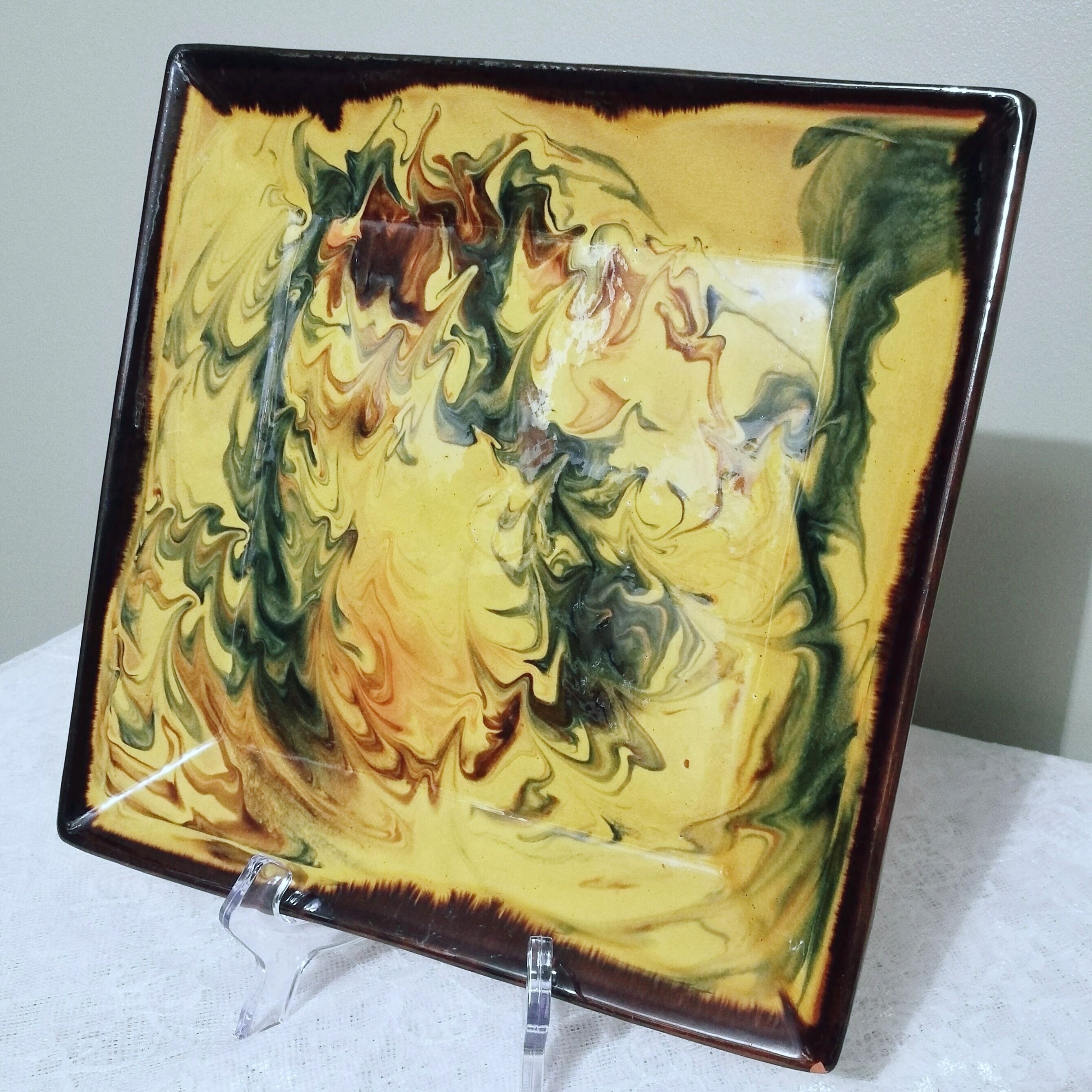 Square ceramic dish