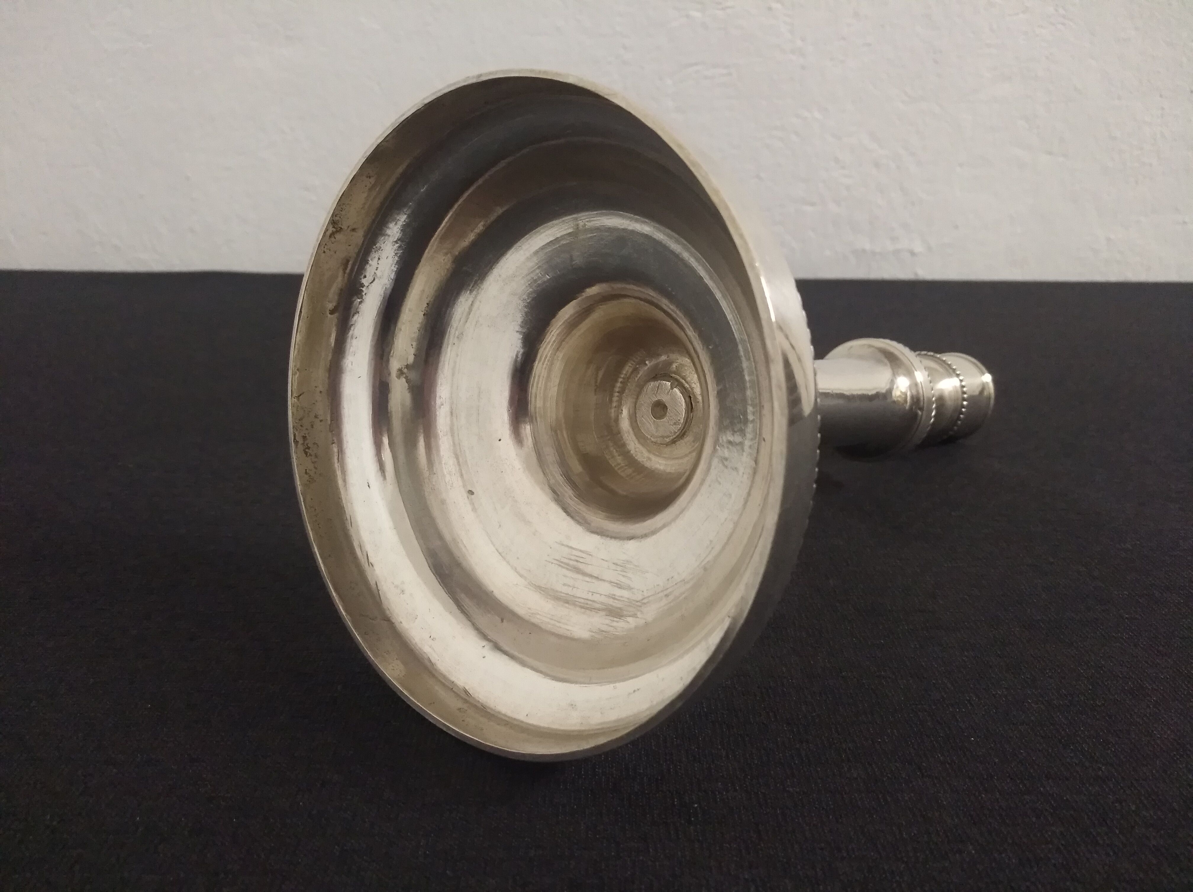 Silver metal candlestick