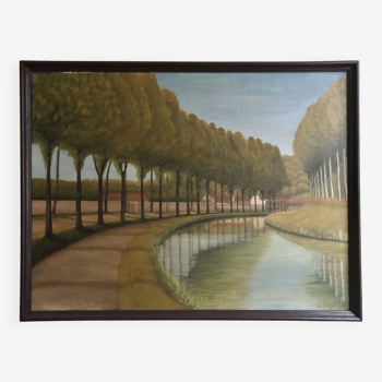 tableau huile sur toile HST paysage