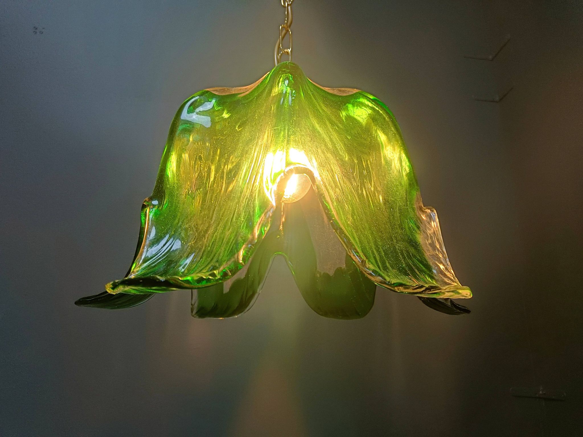 Vintage murano glass pendant light, for Mazzega, 1960s