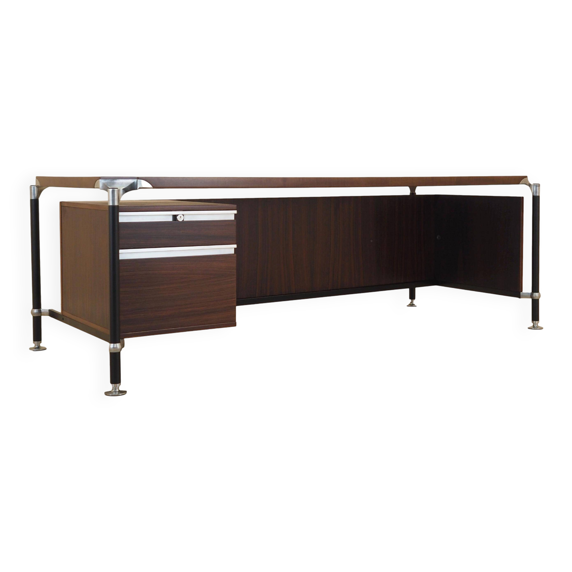 Rosewood desk by Ico and Luisa Parisi, MIM Roma, 1970s