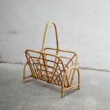 Vintage rattan magazine holders