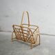 Porte-revues vintage en rotin