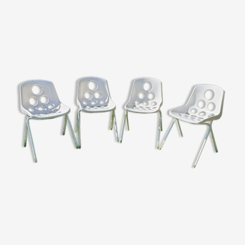 4 chaises vintage 50/60
