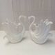 Swan pot holder pair porcelain ceramic vase decoration