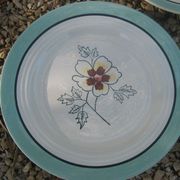 Set de 5 assiettes Ceranord St Amand modèle Eglantine