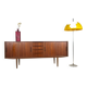 Buffet en teck avec portes coulissantes et tiroirs – Mid-Century
