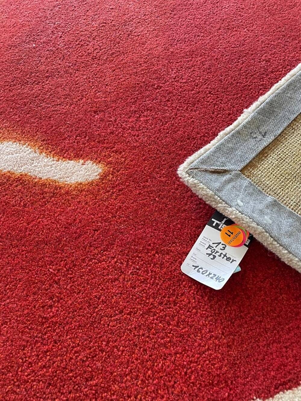 Tapis en laine tufté main Tisca Forster – France des années 1980