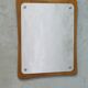 Scandinavian Minimalist Teak Mirror 1960s 36x30cm