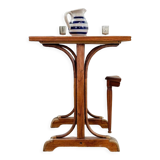 Curved wood bistro table