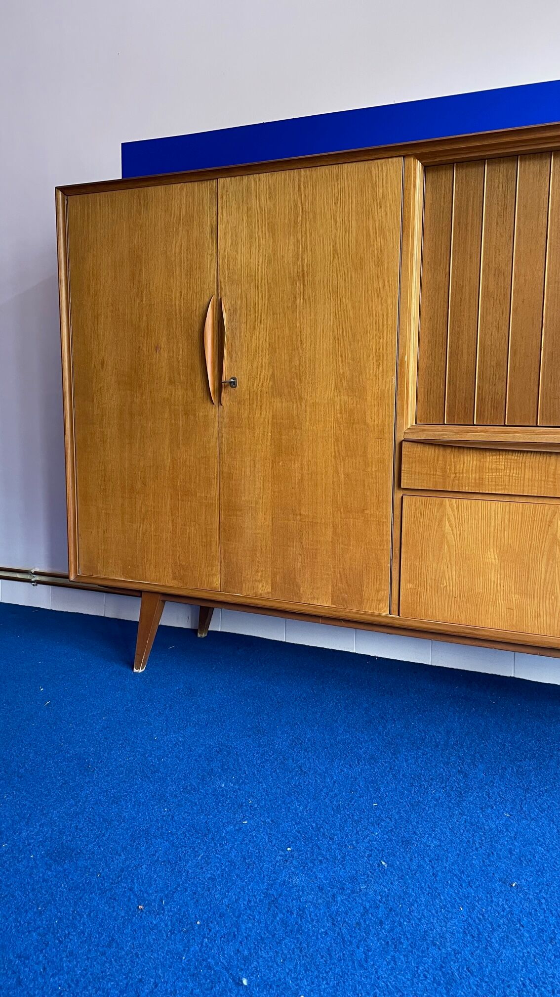 Highboard, living room furniture teak 60s vintage Danish