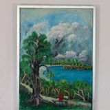 Original Mid Century Swedish Oil on Panel – “London” by Sven Jonsson