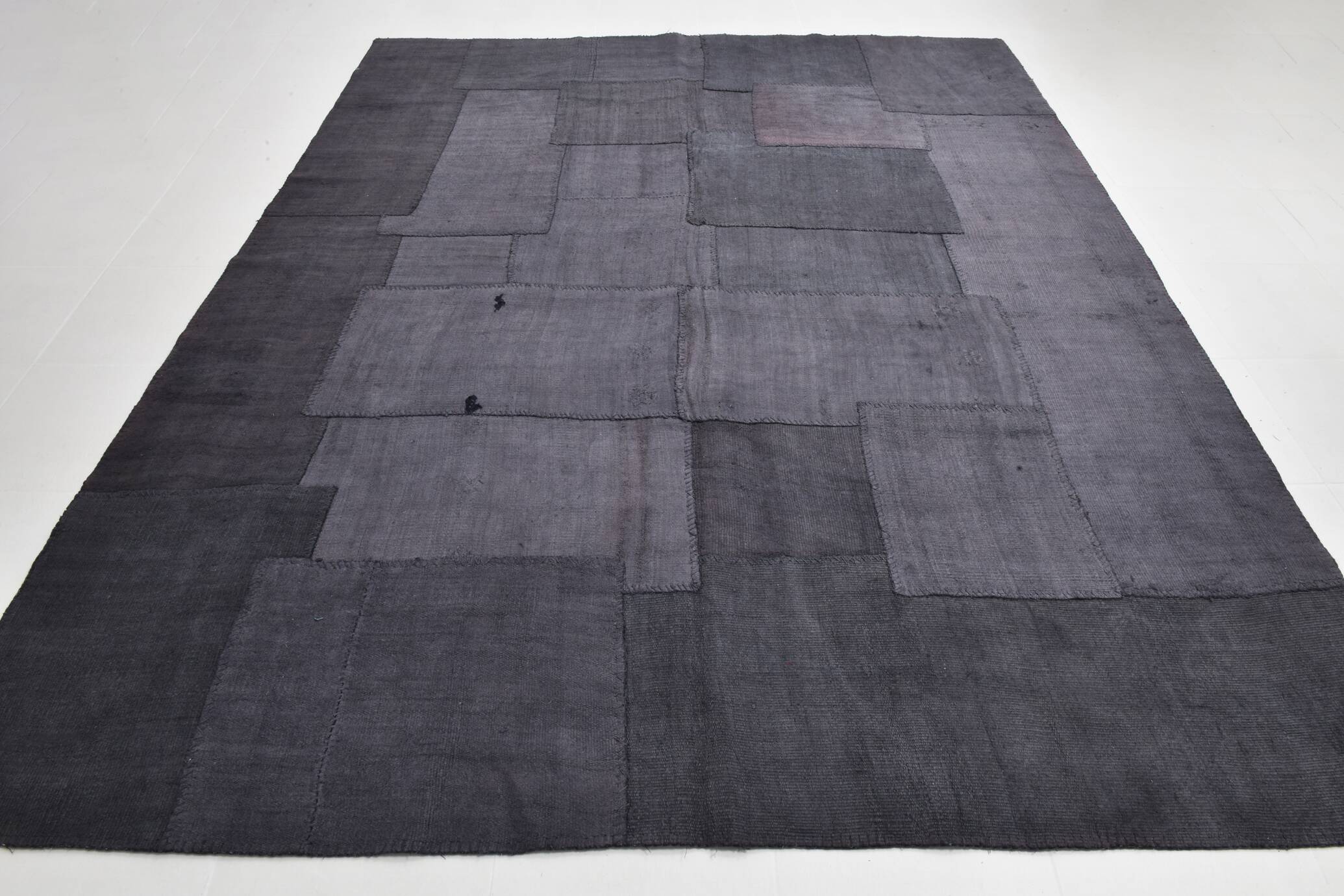 Tapis Kilim vintage surdimensionné gris cendré 8x10, 245x306 cm