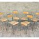 Set of 6 chairs school Stella