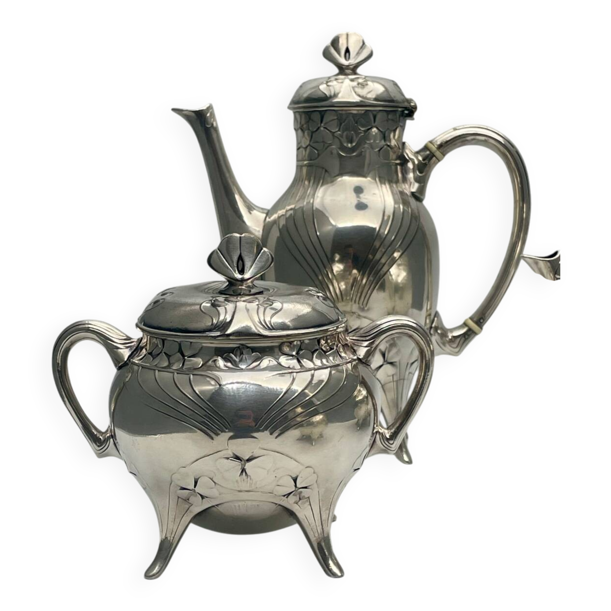 Gallia Christofle Tea/Coffee Service, Art Nouveau 1900