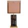 Lamp with chrome-plated brass structure and methacrylate shade designed by Romeo