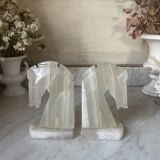 Pair of onyx horse head bookends