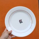 5 plates and dish Terre de fer Fleurette model