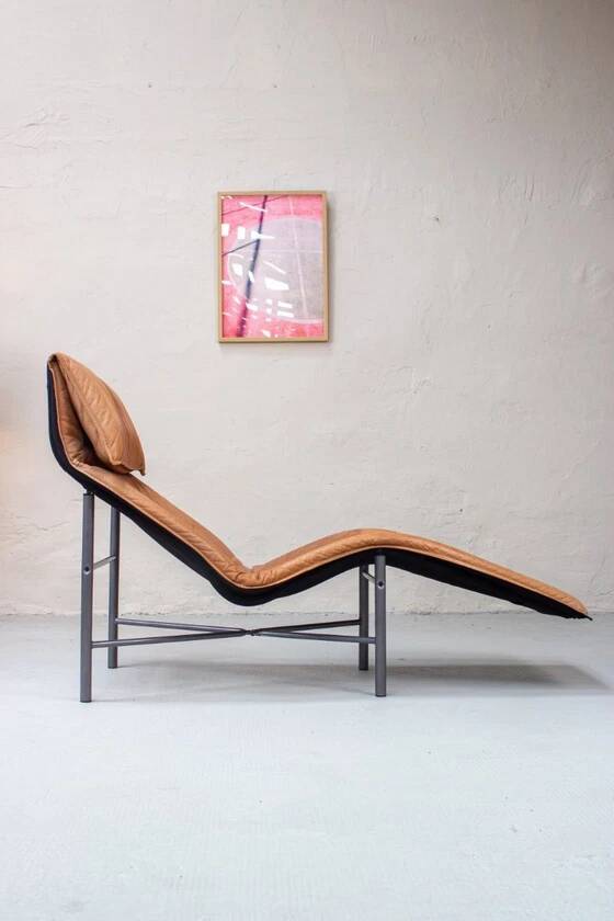 Vintage IKEA Skye Lounger Easy Chair Leather 90s