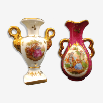 2 miniature porcelain vases from Limoges