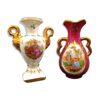 2 miniature porcelain vases from Limoges
