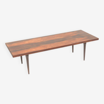 Grande table basse rare du milieu du siècle en palissandre des années 1960