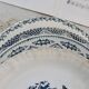 4 old flat plates iron earth blue earthenware mismatched
