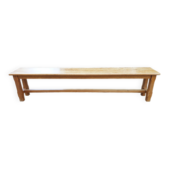 Solid oak bench