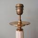 Impressive lamp with white ceramic stem and 1970 brass base