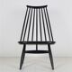 Asko / Ilmari Tapiovaara “Mademoiselle” spindle back lounge chair / Mid Century Modern Design / Finland / 1950s-1960s / black