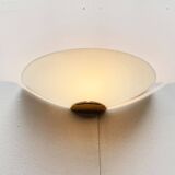 Postmodern vintage glass wall light by Metalarte, 1980s.