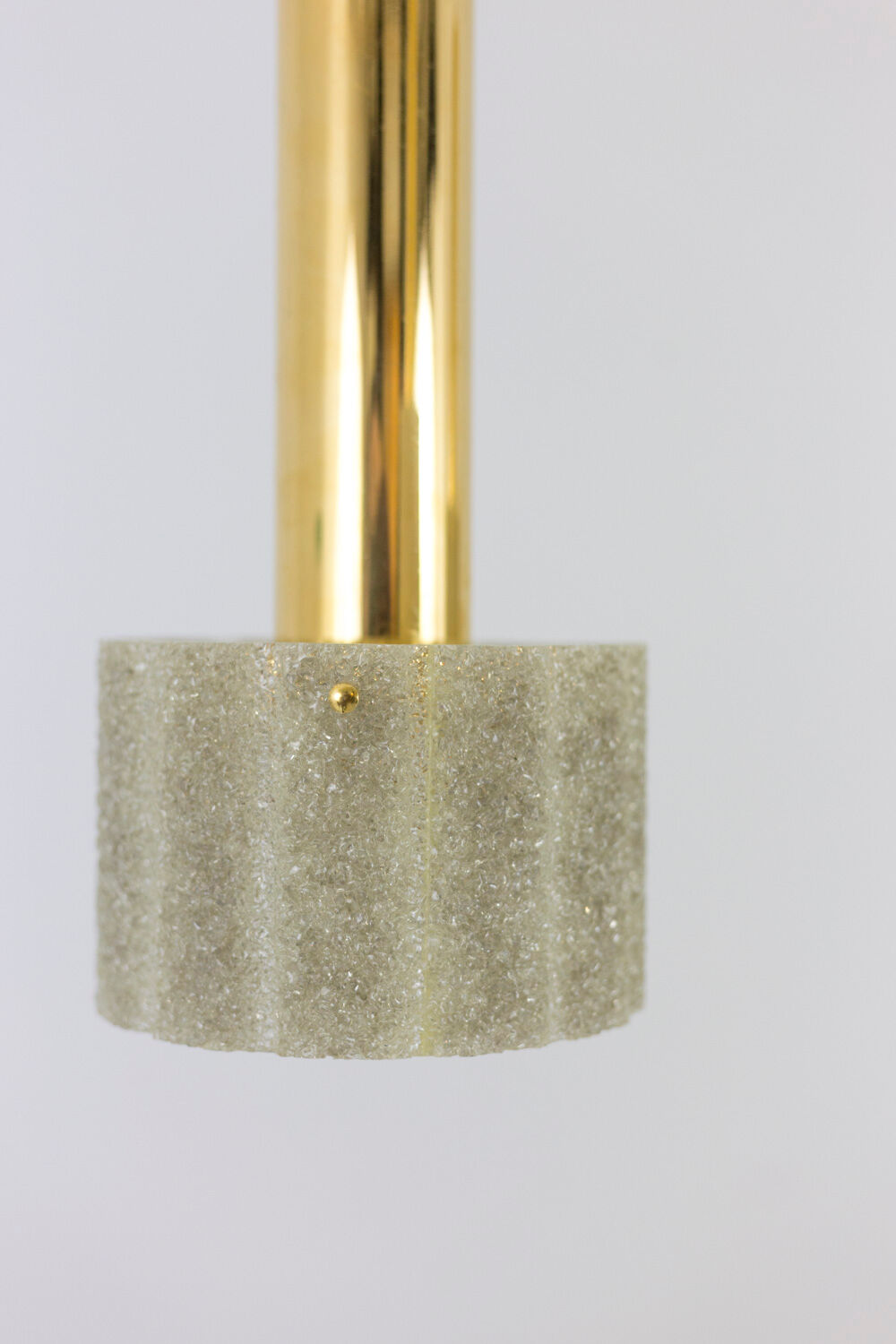 Hanging lamp in granite resin and gilded brass, 1950s