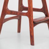 Tabouret de bar scandinave en palissandre modèle OD61. H 62 cm.