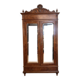 Louis XVI style mirror cabinet in walnut circa 1880