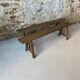 Pair of small antique solid wood benches
