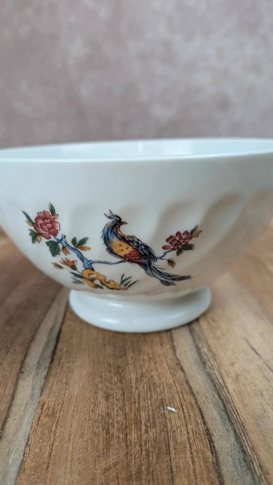 Bol Sarreguemines décor oiseau