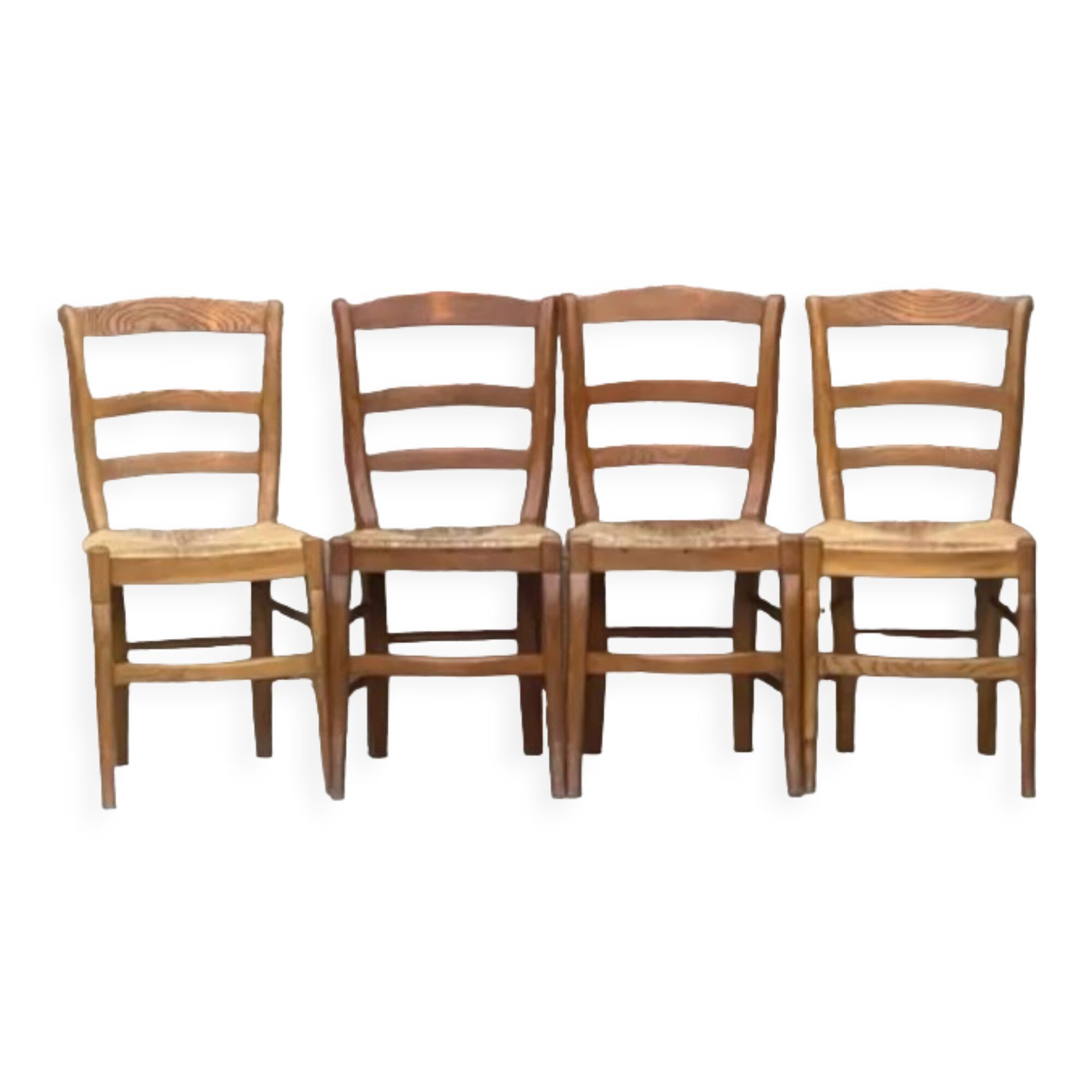 4 straw chairs