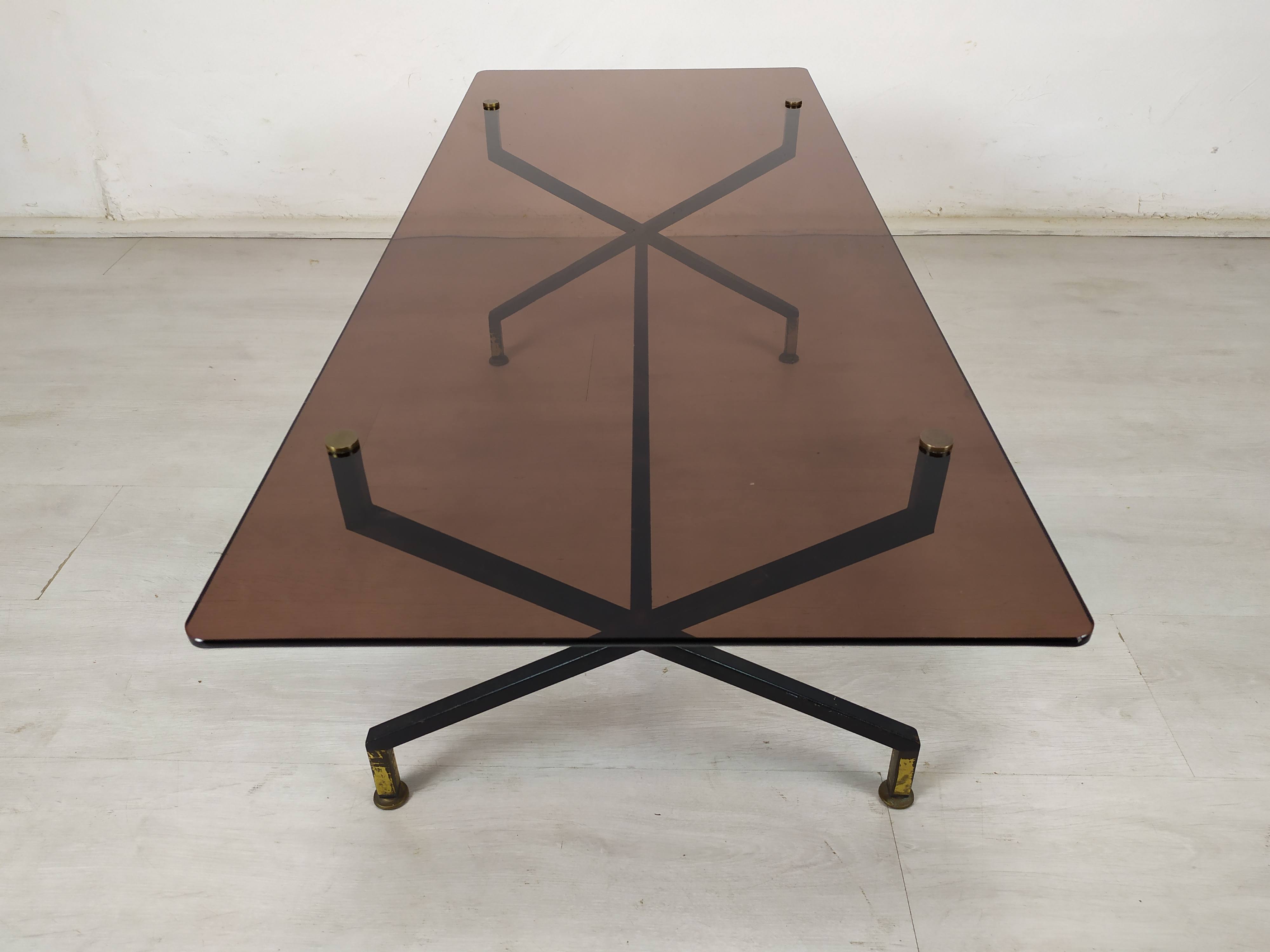 Table basse vintage verre